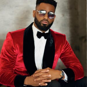 Black/red abstract floral jacket