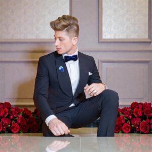 Classic black formal tuxedo